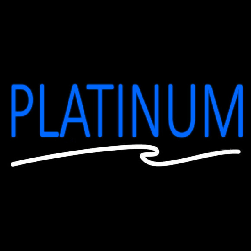 Blue We Buy Platinum White Border Neonkyltti