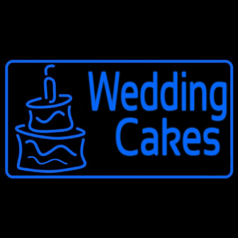 Blue Wedding Cakes Neonkyltti