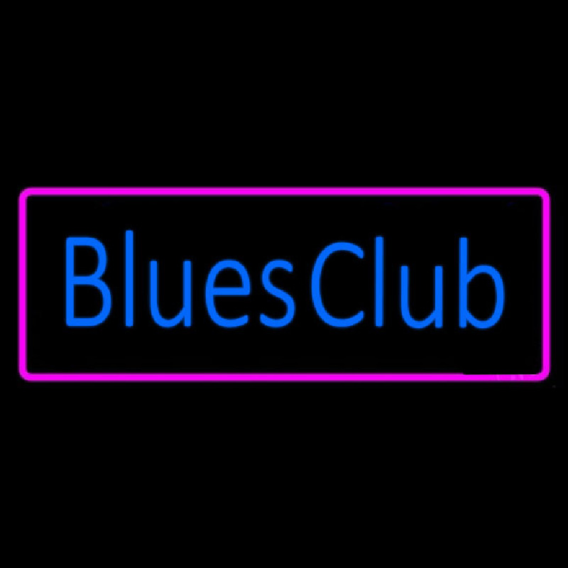 Blues Club Pink Border Neonkyltti