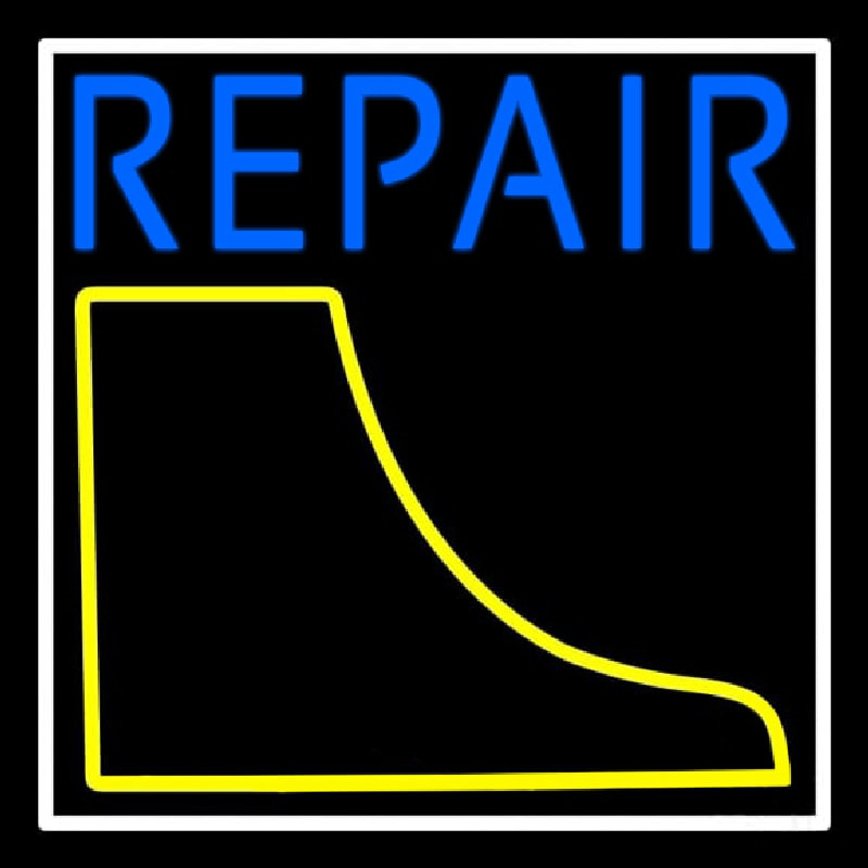 Boot Repair With White Border Neonkyltti