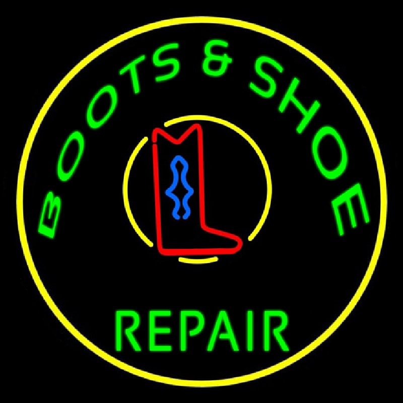 Boots And Shoes Repair With Border Neonkyltti