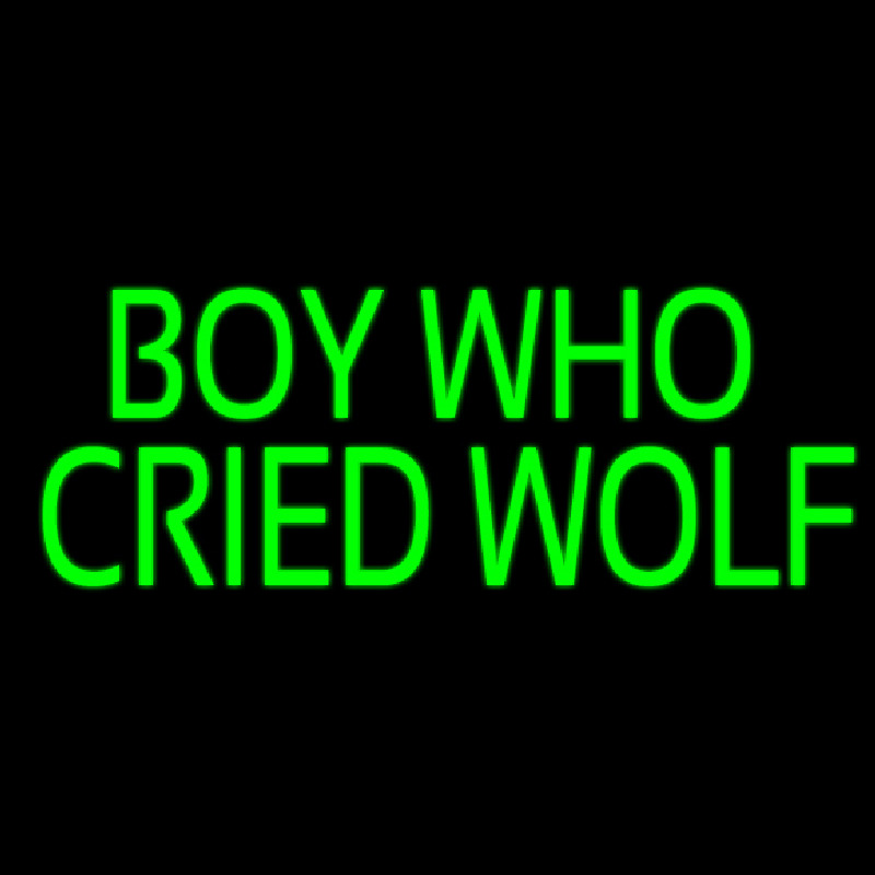 Boy Who Cried Wolf Neonkyltti