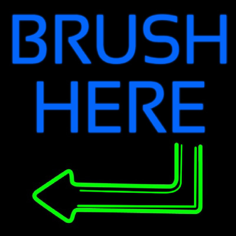 Brush Here Neonkyltti
