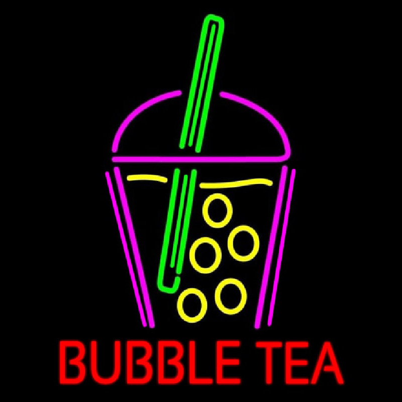 Bubble Tea With Glass Neonkyltti