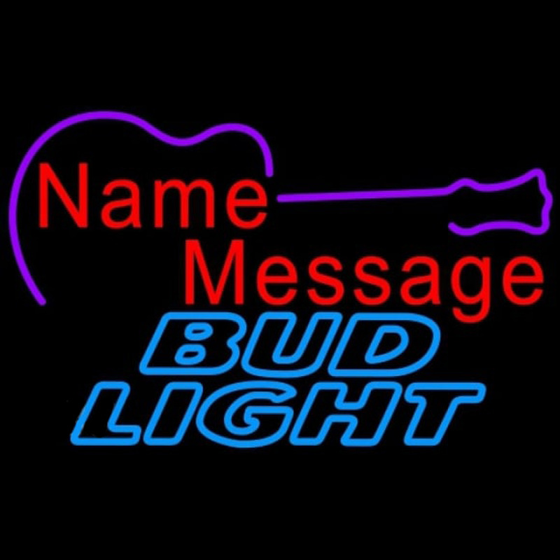 Bud Light Acoustic Guitar Beer Sign Neonkyltti