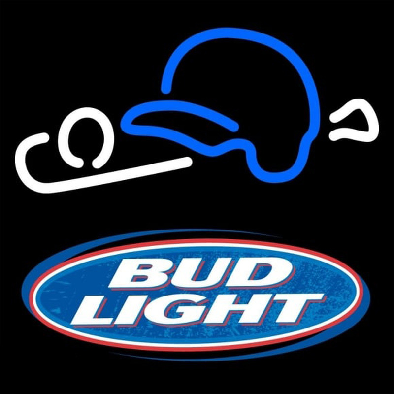 Bud Light Baseball Beer Sign Neonkyltti