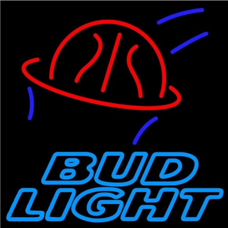 Bud Light Basketball Beer Sign Neonkyltti