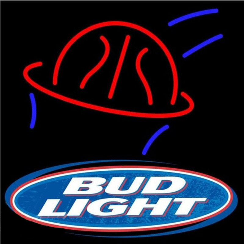 Bud Light Basketball Beer Sign Neonkyltti