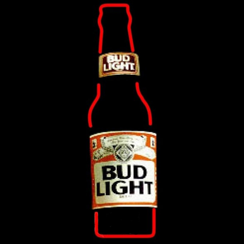 Bud Light Bottle Beer Sign Neonkyltti