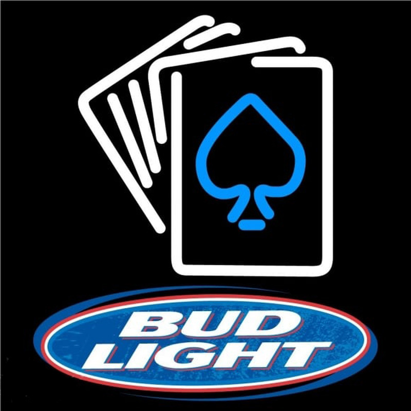 Bud Light Cards Beer Sign Neonkyltti