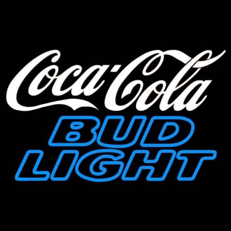 Bud Light Coca Cola White Beer Sign Neonkyltti