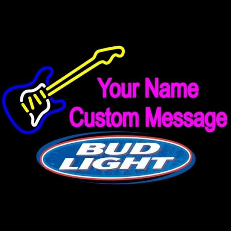 Bud Light Guitar Logo Beer Sign Neonkyltti