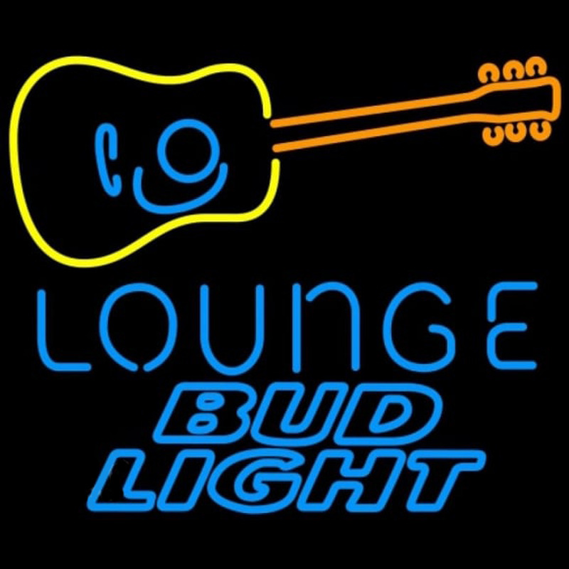 Bud Light Guitar Lounge Beer Sign Neonkyltti