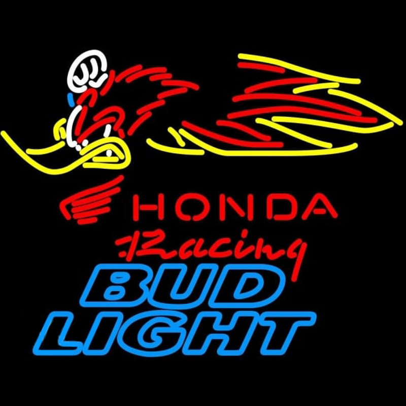 Bud Light Honda Racing Woody Woodpecker Crf 250450 Beer Sign Neonkyltti