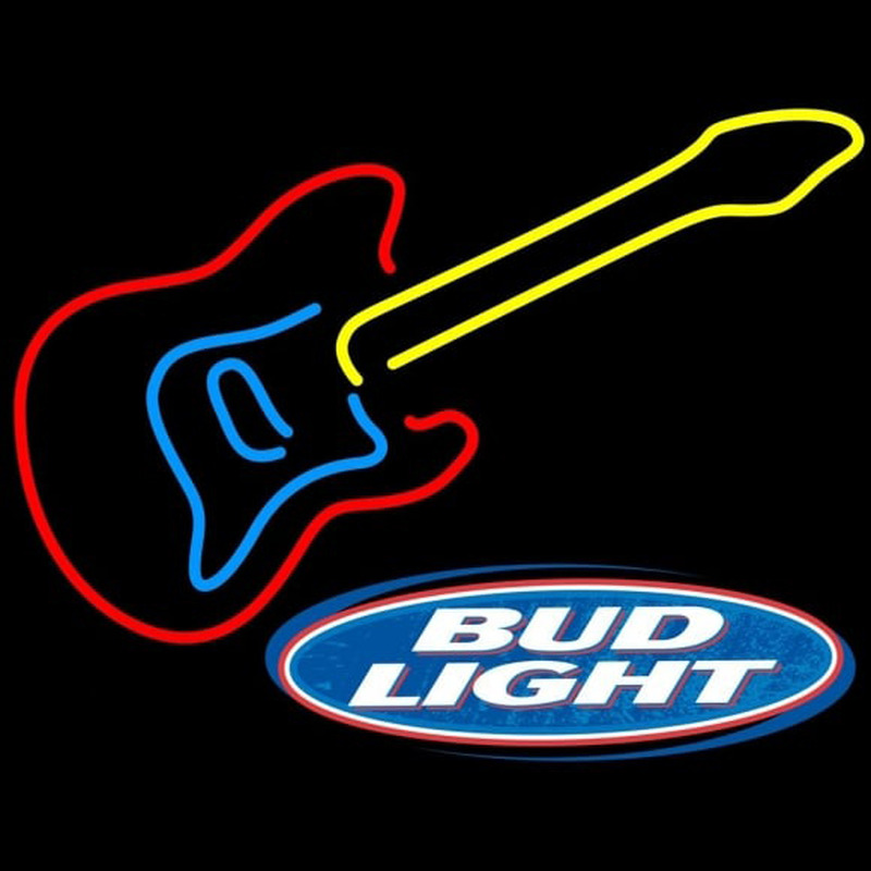 Bud Light Logob Guitar Beer Sign Neonkyltti