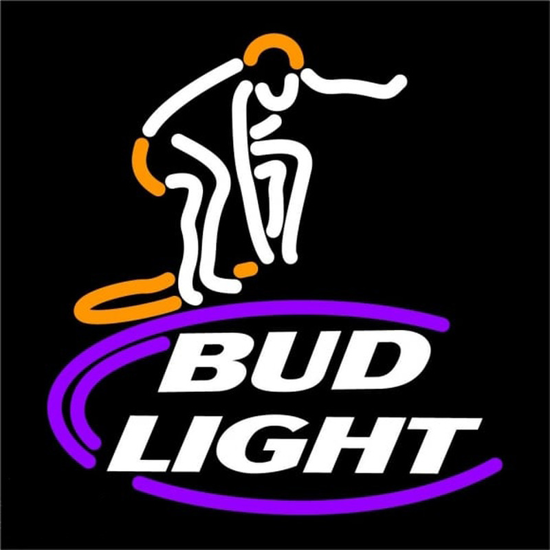 Bud Light Surfer Beer Sign Neonkyltti