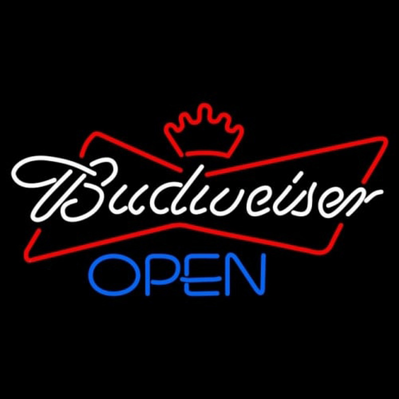 Budweiser Blue Open Neonkyltti