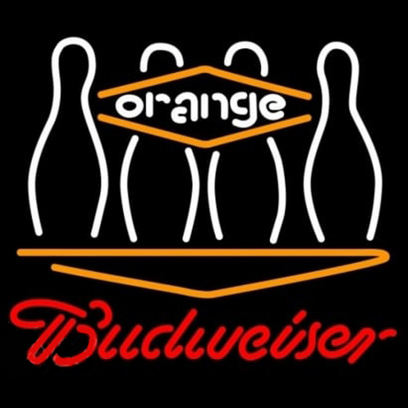 Budweiser Bowling Orange Neonkyltti