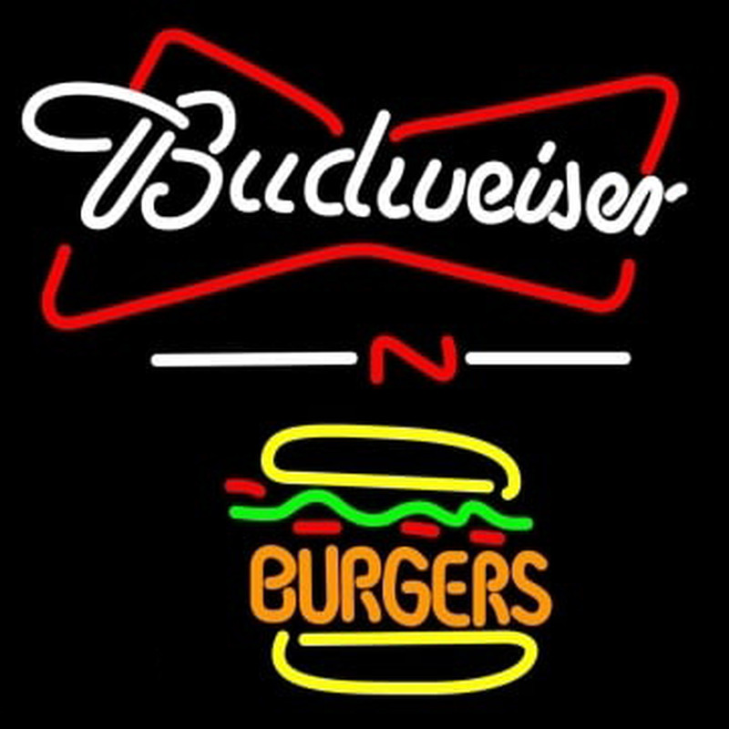Budweiser Burgers Neonkyltti