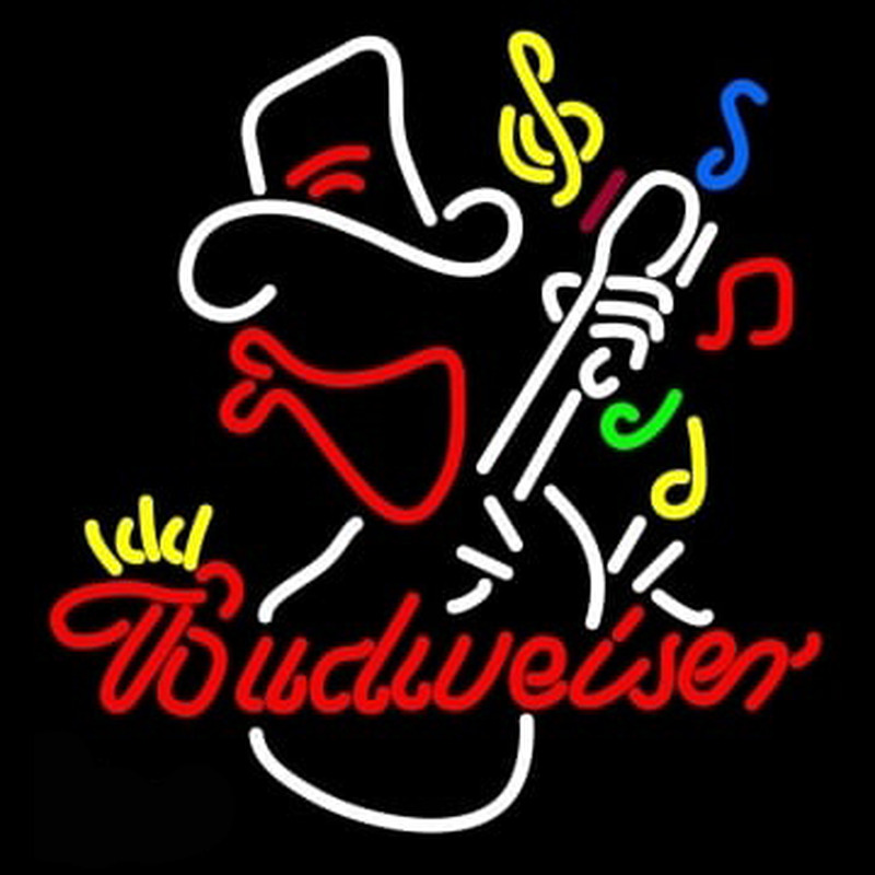 Budweiser Cowboy Guitar Neonkyltti