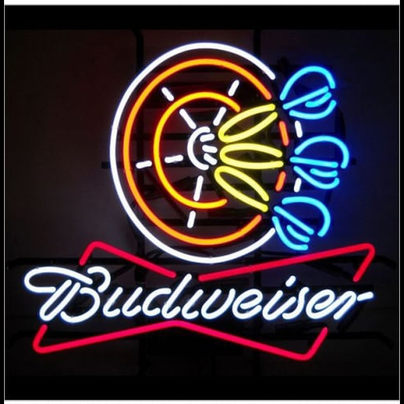 Budweiser Darts Hand crafted Neonkyltti