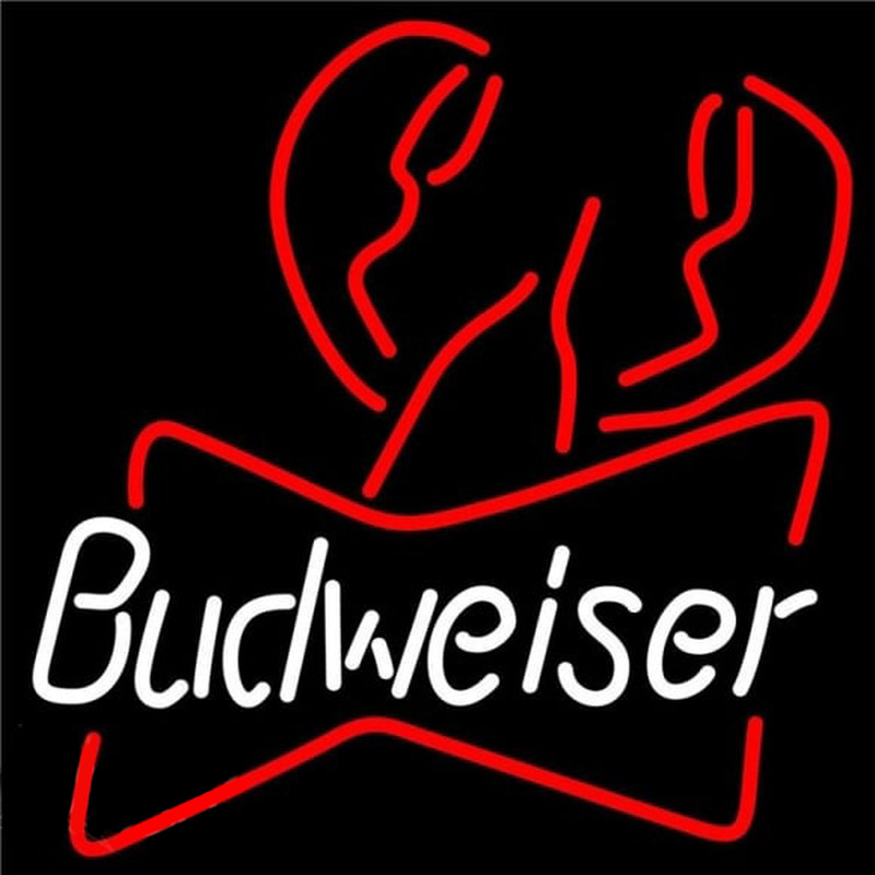 Budweiser Lobster Beer Sign Neonkyltti