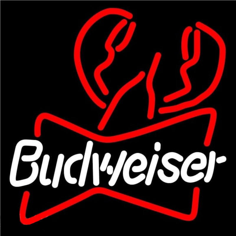 Budweiser Lobster Beer Sign Neonkyltti