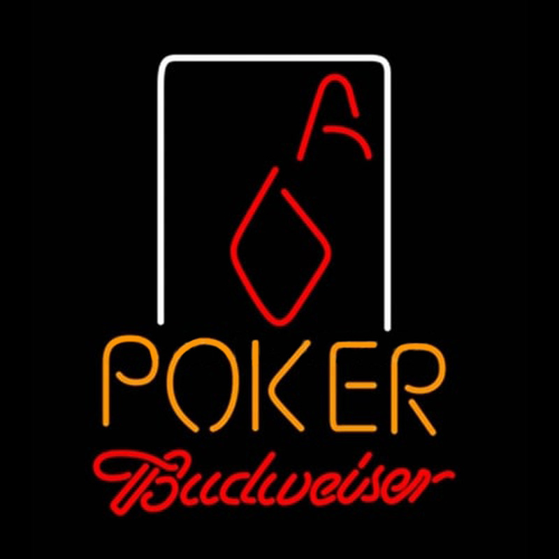 Budweiser Poker Squver Ace Neonkyltti