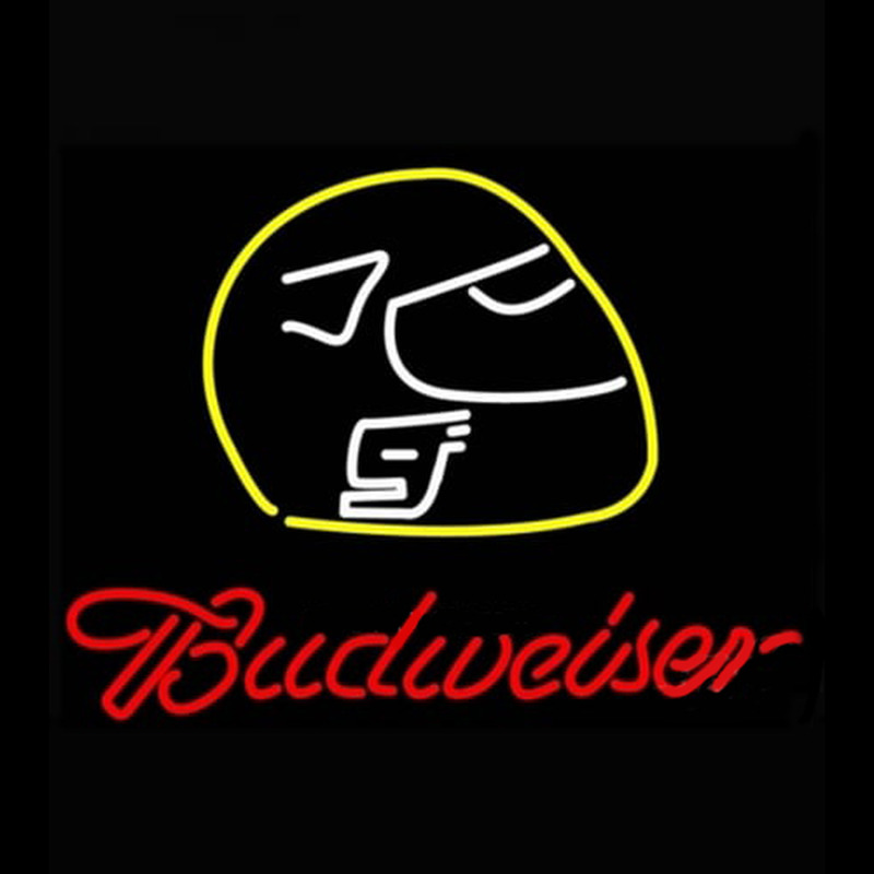 Budweiser Vintage Hascar Helmet6 Beer Light Neonkyltti