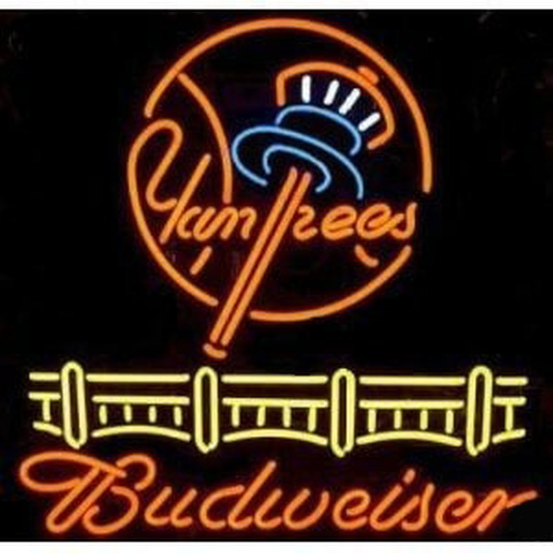 Budweiser Yankees Beer Bar Pub Neonkyltti