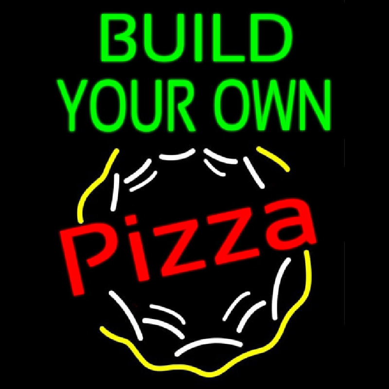 Build Your Own Pizza Neonkyltti