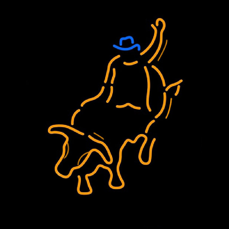 Bull Fighter With Bull Red Neonkyltti