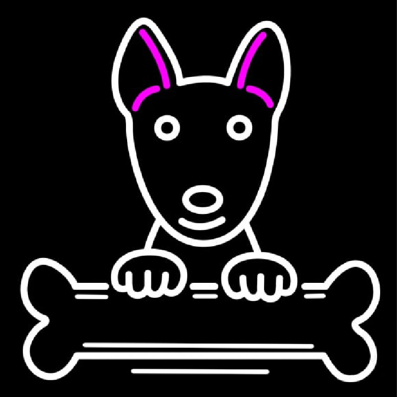 Bull Terrier Poster Neonkyltti