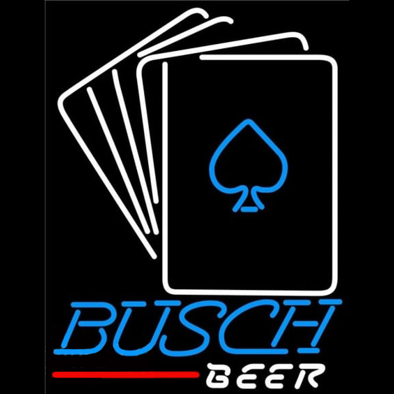 Busch Cards Beer Sign Neonkyltti