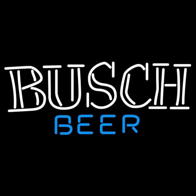 Busch Double Stroke Word Beer Sign Neonkyltti