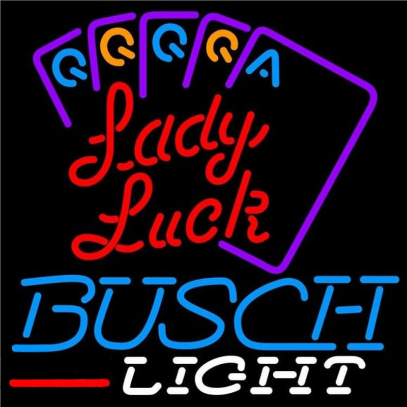 Busch Light Lady Luck Series Beer Sign Neonkyltti