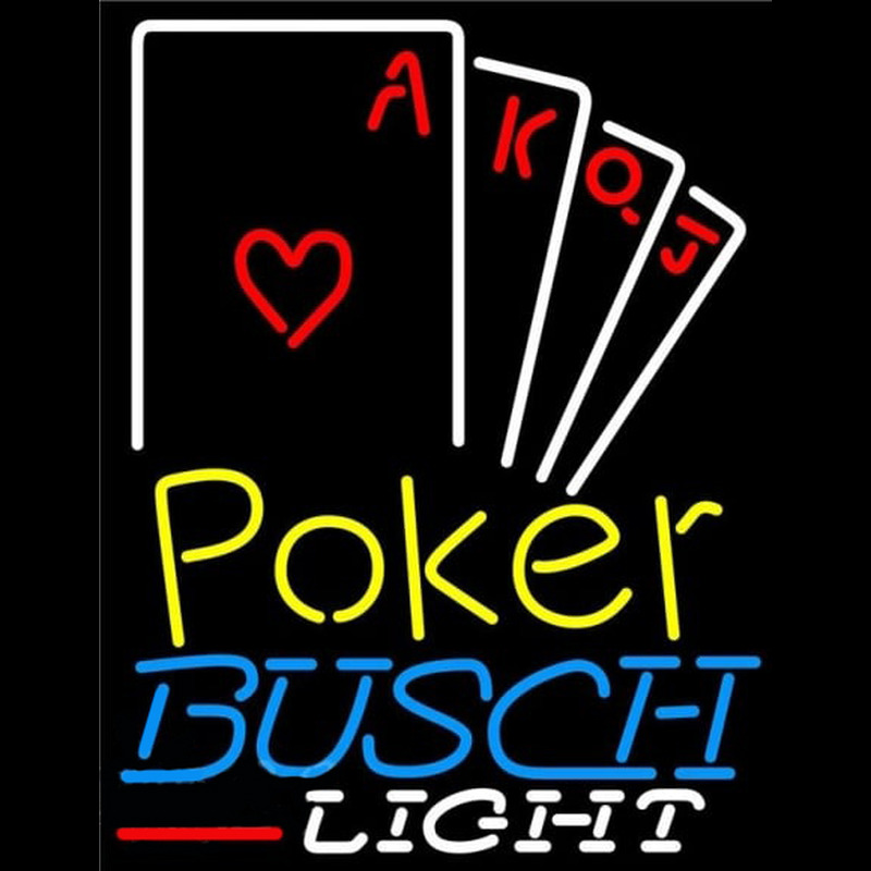 Busch Light Poker Ace Series Beer Sign Neonkyltti