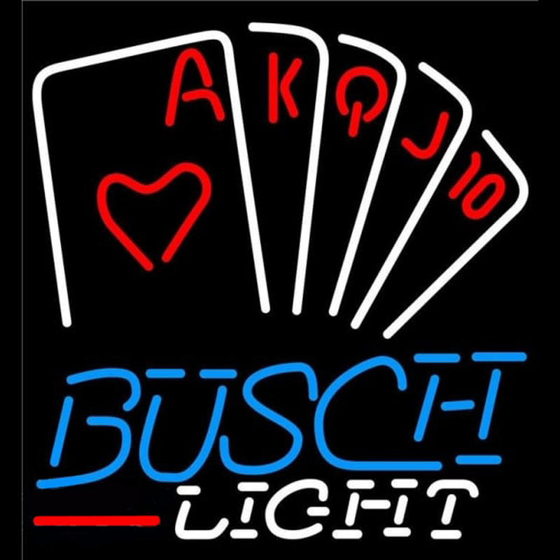 Busch Light Poker Series Beer Sign Neonkyltti
