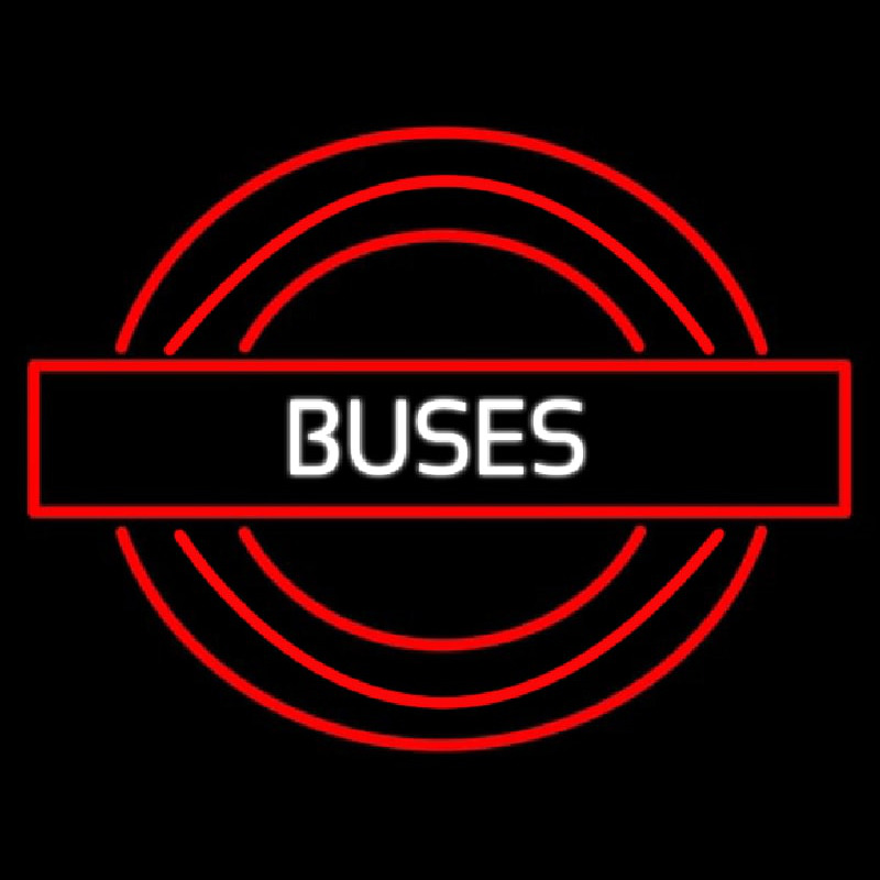 Buses Roundel Logo Neonkyltti