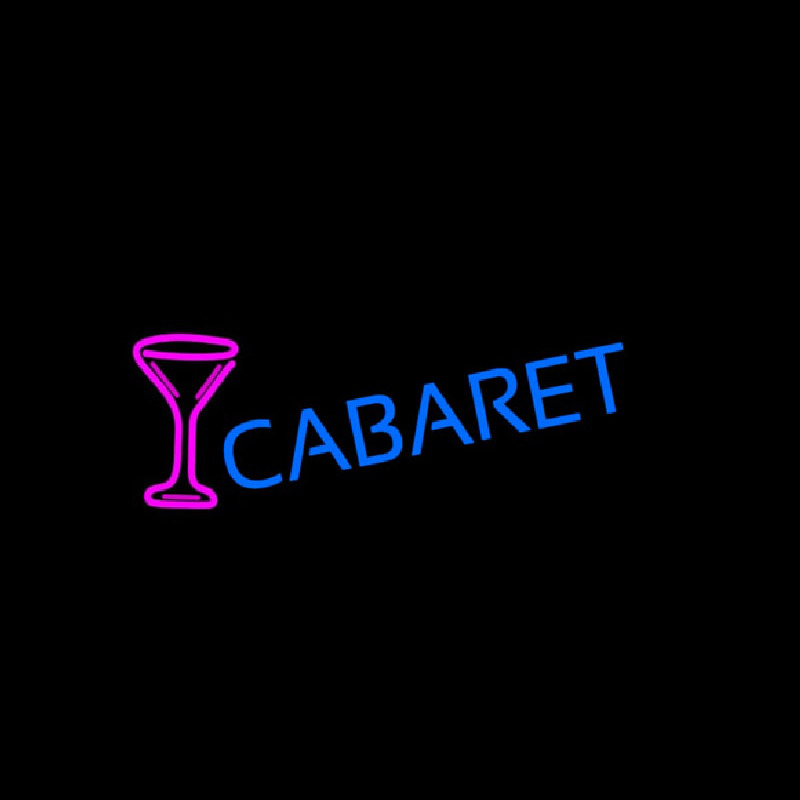 Cabaret With Wine Glass Neonkyltti