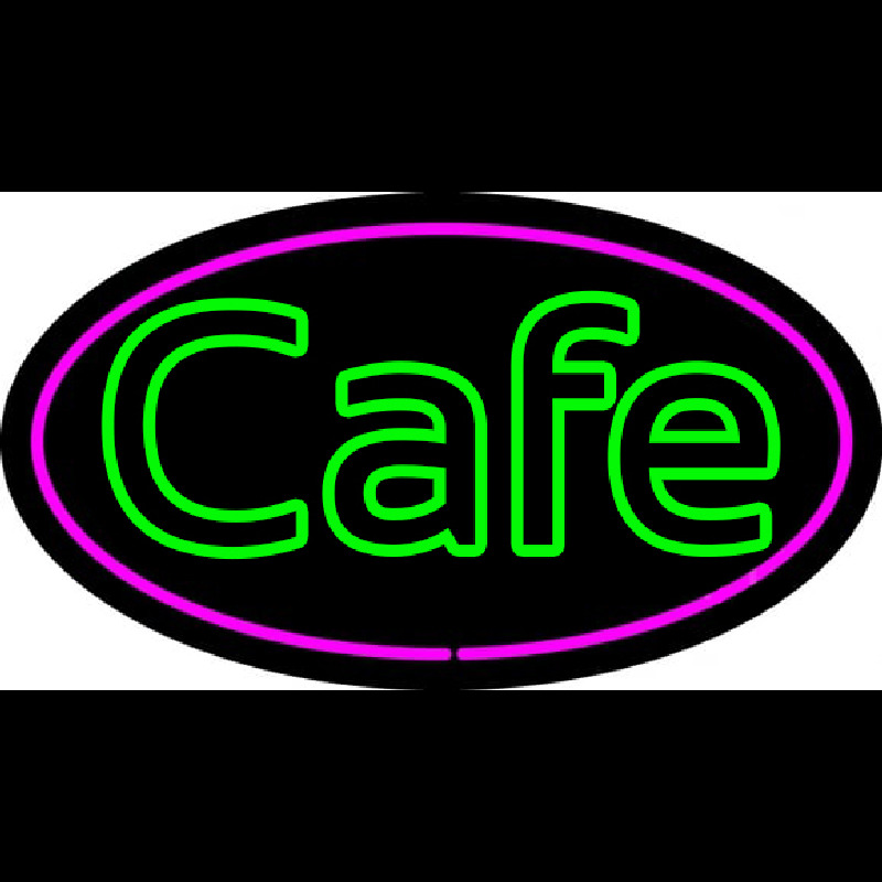 Cafe Oval Neonkyltti