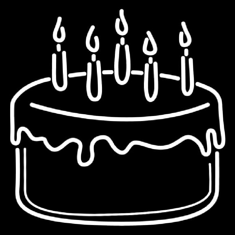 Cake St Birthday Neonkyltti