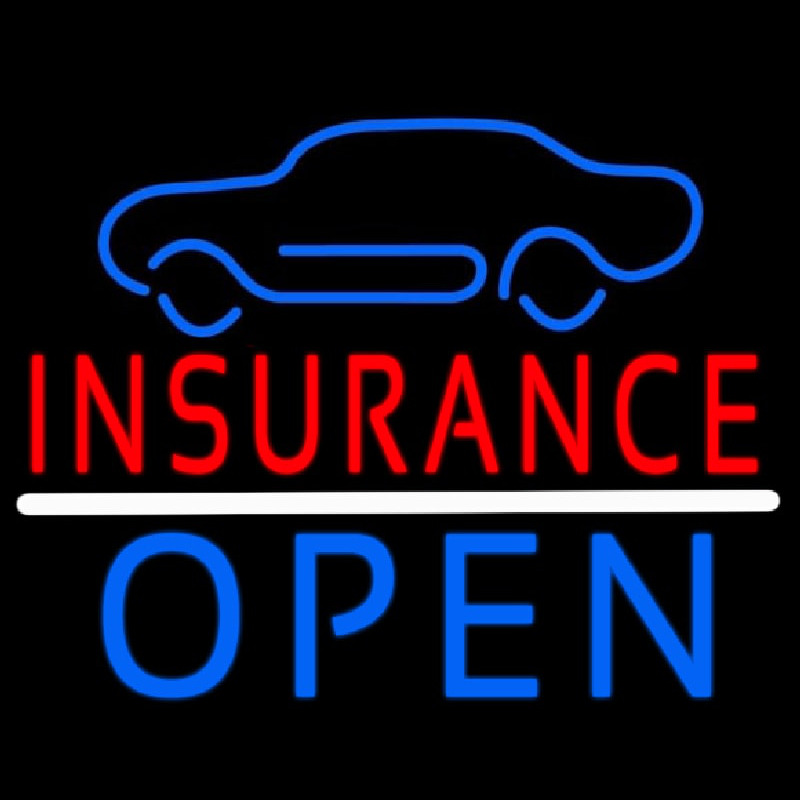 Car Logo Red Insurance Open Neonkyltti