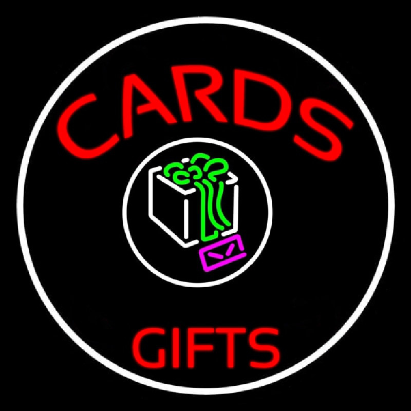 Cards And Gifts Block Logo Neonkyltti