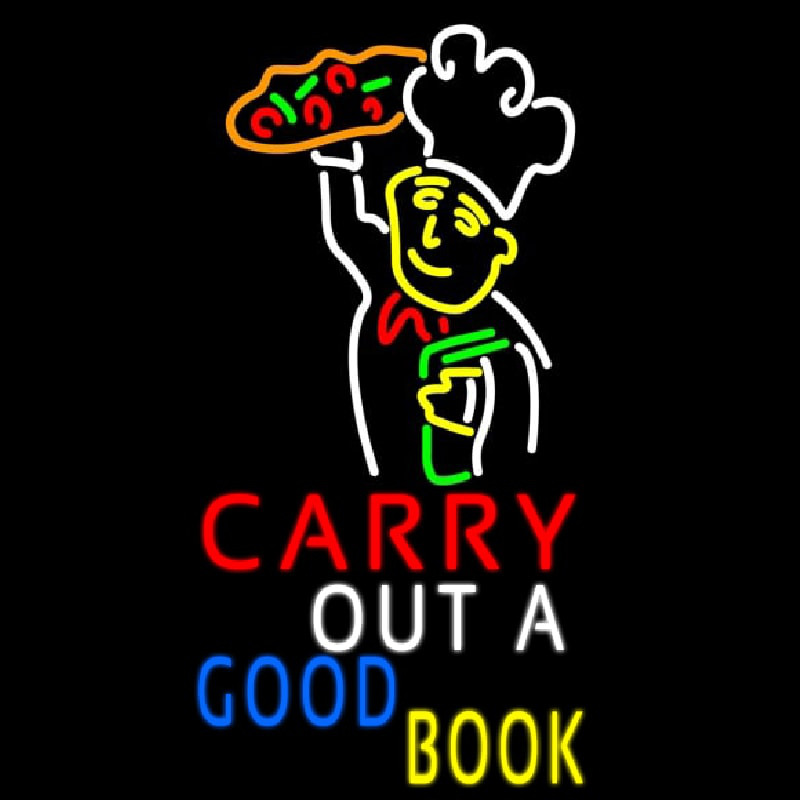 Carry Out A Good Book Neonkyltti