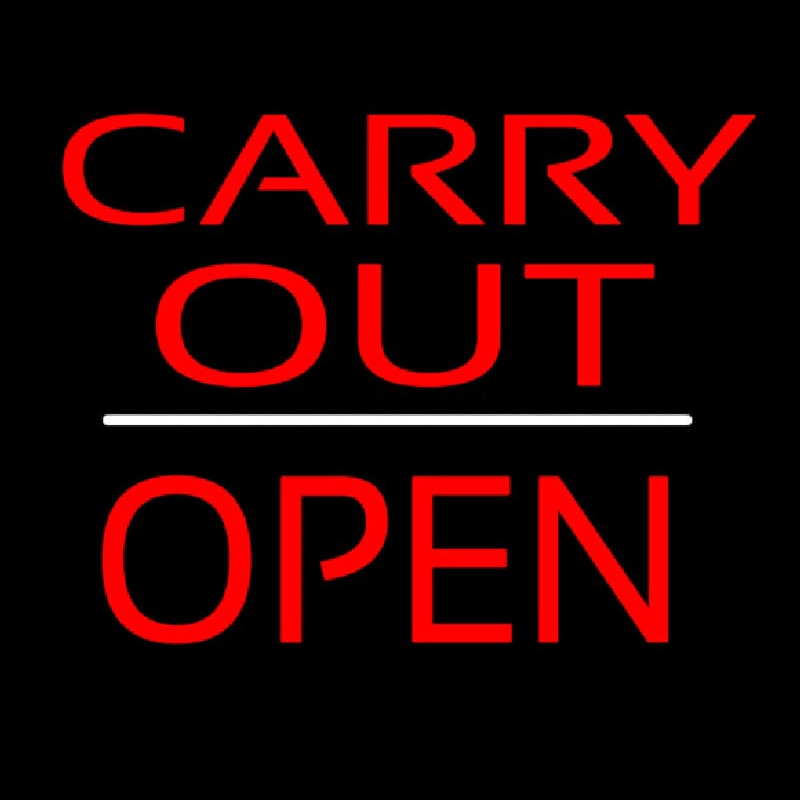 Carry Out Block Open White Line Neonkyltti