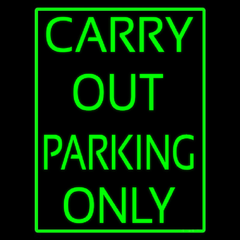 Carry Out Parking Only Neonkyltti