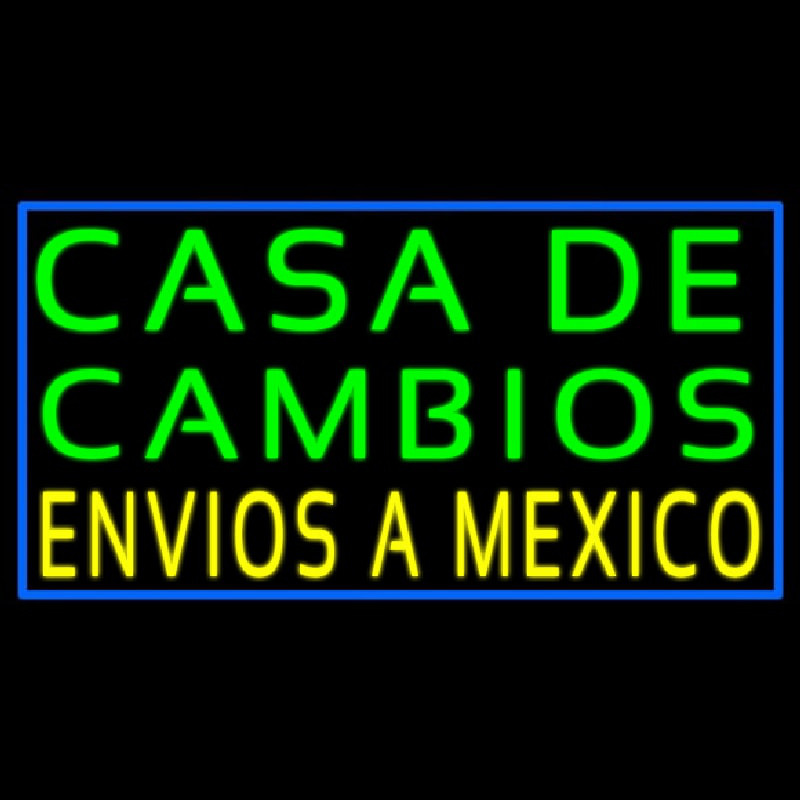 Casa De Cambios Envois A Me ico Blue Border Neonkyltti