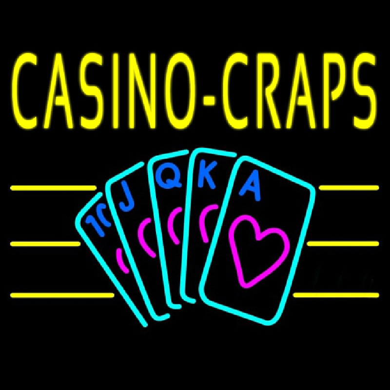 Casino Craps 1 Neonkyltti