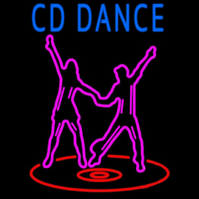 Cd With Dancing Couple Neonkyltti
